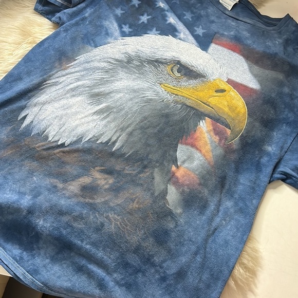 Vintage Delta Pro Weight American eagle Blue Tie dye short sleeve crewneck Tee - Picture 6 of 6